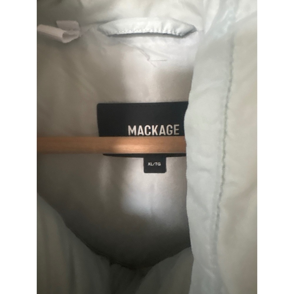 Mackage Tessy Powder Blue Nylon High Neck Quilted Puffer Jacket Size XL - Picture 9 of 12